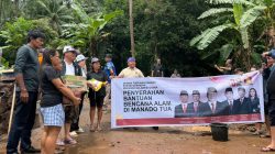 Gerindra Sulut Turun Langsung Bantu Korban Longsor di Manado Tua Dua