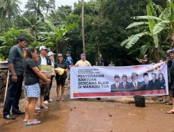 Gerindra Sulut Turun Langsung Bantu Korban Longsor di Manado Tua Dua